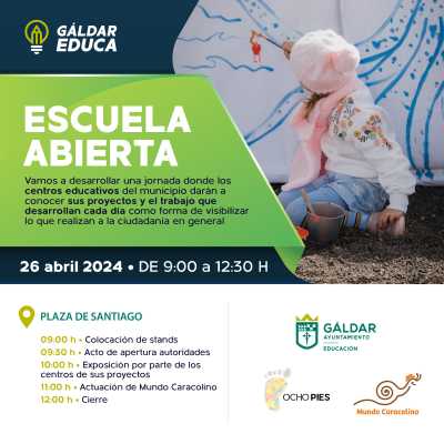 Gáldar Educa’ ofrece este viernes una jornada de exposición de proyectos en la Plaza de Santiago