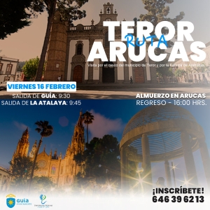 La Universidad Popular de Guía visita Arucas y Teror este viernes 16 de febrero