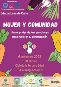 El programa 'Educadores de calle' organiza una actividad sobre alimentación y emociones para el 6 de febrero