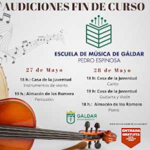 La Escuela Municipal de Música de Gáldar &quot;Pedro Espinosa&quot; comienza el último mes de curso escolar con la celebración de las audiciones de aula