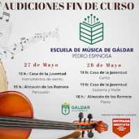 La Escuela Municipal de Música de Gáldar "Pedro Espinosa" comienza el último mes de curso escolar con la celebración de las audiciones de aula