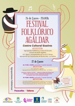 Las Fiestas de San Sebastián continúan con el Festival Folklórico Agáldar y la procesión de la imagen del Santo Mártir