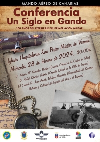 La ermita de San Pedro Mártir acoge una conferencia sobre el aterrizaje del primer avión militar en Gando