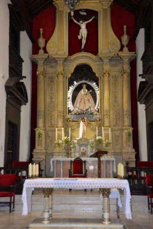 Presentación de la sagrada imagen de nuestra patrona Santa Mª de Guía, después de su restauración
