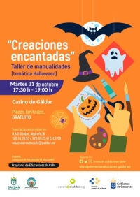 El programa &#039;Educadores de Calle&#039; organiza el martes el taller de manualidades &#039;Creaciones encantadas&#039; por Halloween