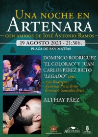 El espectáculo ‘Una noche en Artenara’ contará con la presencia de Althay Páez, Domingo Rodríguez y Juan Carlos Pérez