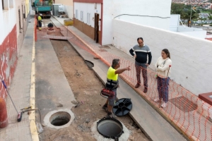 El Ayuntamiento de Mogán renueva la red de saneamiento de la calle El Puntón