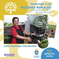 El Mercado de Guía acoge este viernes el reconocimiento a la agricultora y empresaria Lidia Santiago Hernández