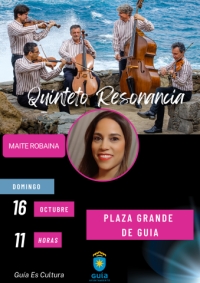 Concierto del Quinteto Resonancia y la soprano Maite Robaina en la Plaza Grande de Guía