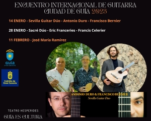El XXVIII Encuentro Internacional de Guitarra Clásica Ciudad de Guía acoge a los mejores concertistas en  2023