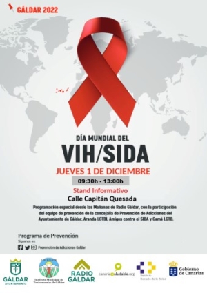Gáldar conmemora el Día Mundial de la Lucha contra el SIDA con un stand en la calle Capitán Quesada