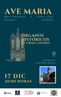 La Iglesia de Santa María de Guía acoge el concierto ‘Ave María’ dentro del programa ‘Órganos Históricos de Canarias’