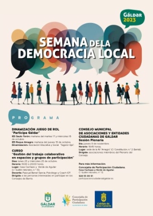 La Semana de la Democracia Local presenta un programa con actividades en colegios, cursos y una sesión plenaria
