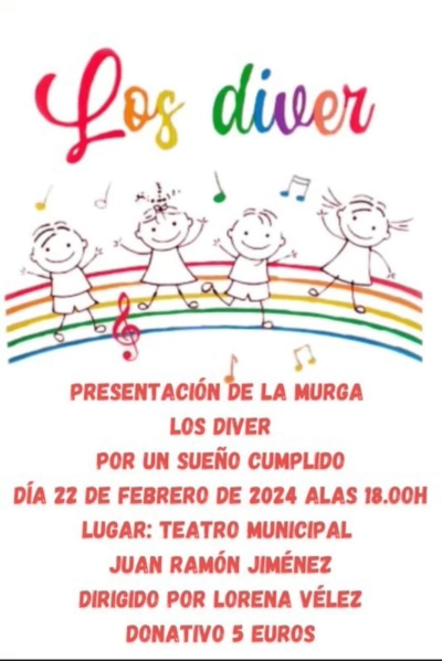 Los Diver presentan su murga en el Teatro Juan Ramón Jiménez