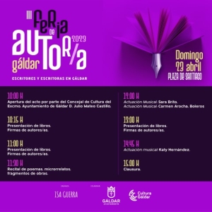 Gáldar celebra el domingo la III Feria de Autores y Escritores con motivo del Día Internacional del Libro