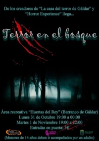 El área recreativa Huertas del Rey cierra lunes y martes para acoger la actividad &#039;Terror en el bosque&#039;