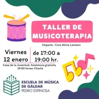 La Escuela Municipal de Música de Gáldar realiza este viernes un taller gratuito de Musicoterapia