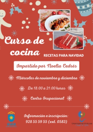 La Universidad Popular Ciudad de Guía ofrece un curso de Cocina Navideña en noviembre y diciembre