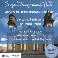 El proyecto 'Envejecimiento Activo' organiza una visita a Santa María de Guía el miércoles 14 de febrero