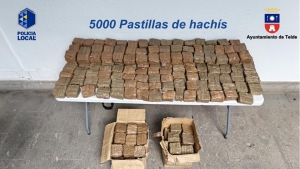 La Policía Local interviene más de 5.000 pastillas de hachís en dos contenedores de basura de Jinámar