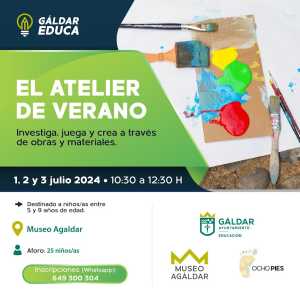 Gáldar Educa organiza &#039;El Atelier del Verano&#039;, tres jornadas de actividades en torno al arte