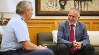 El presidente de Canarias recibe al nuevo jefe del Mando Aéreo de Canarias