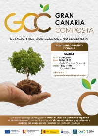 La campaña de compostaje doméstico del Cabildo regresa a Gáldar el lunes 11 de marzo