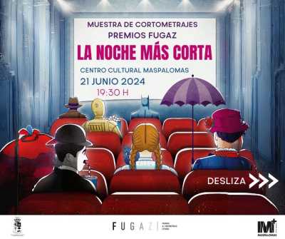 La Concejalía de Cultura oferta este 21 de junio, en su ‘Noche más corta’, la proyección de los seis mejores cortometrajes de la última edición de los Premios Fugaz