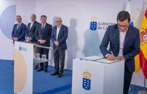 Gobierno, Estado y Cabildo de Gran Canaria sellan un protocolo para garantizar la financiación y el desarrollo del tren en la isla