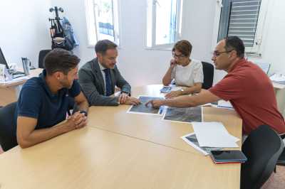 Mariano Zapata, consejero de Transición Ecológica del Gobierno de Canarias,  visita Mogán