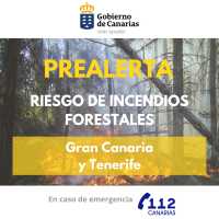 El Gobierno de Canarias declara la prealerta por incendios forestales en Gran Canaria y Tenerife