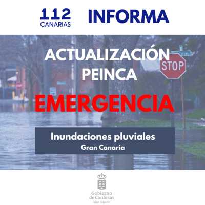 El Gobierno actualiza la situación y mantiene en emergencia por riesgo de inundaciones pluviales a Gran Canaria