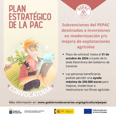 Abierto el plazo de solicitud de subvenciones del PEPAC a la modernización de explotaciones agrícolas hasta el 31 de octubre