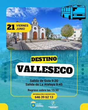 La Universidad Popular de Guía organiza una salida al municipio de Valleseco