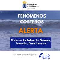 El Gobierno actualiza la situación y mantiene alerta por fenómenos costeros en islas occidentales y Gran Canaria