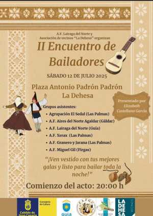 La Dehesa de Guía acogerá este sábado el ‘II Encuentro de Bailadores’