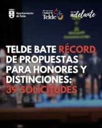 Telde cierra la convocatorio de Honores y Distinciones 2026 con 39 propuestas, la cifra más alta registrada hasta la fecha