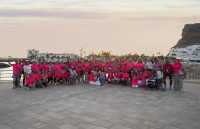 Mogán se suma al rosa en una caminata solidaria contra el cáncer de mama