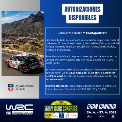 Telde reparte las autorizaciones para vecinos y trabajadores afectados por el Rally Islas Canarias