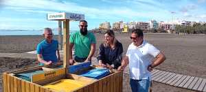 El Ayuntamiento de Telde instala cuatro islas ecológicas mejoradas en la playa de Melenara