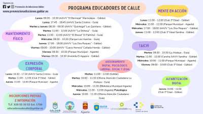 El programa de &#039;Educadores de Calle&#039; lleva a cabo numerosas actividades en diferentes espacios del municipio