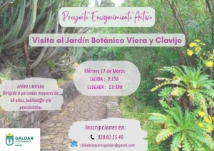 El proyecto ‘Envejecimiento Activo’ organiza una visita al Jardín Botánico Viera y Clavijo