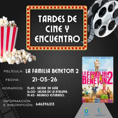 ‘La Familia Benetón+2’ es la comedia escogida para disfrutar de las “Tardes de Cine y Encuentro” el jueves 21 de mayo
