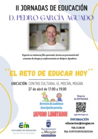 II Jornadas de Educación de Mogán, el 27 de abril con Pedro García Aguado