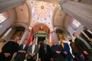 El Cabildo devuelve el esplendor a la nave principal y la cúpula del Templo Santuario de Gáldar y anuncia la restauración de los pasajes laterales