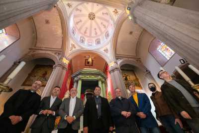 El Cabildo devuelve el esplendor a la nave principal y la cúpula del Templo Santuario de Gáldar y anuncia la restauración de los pasajes laterales