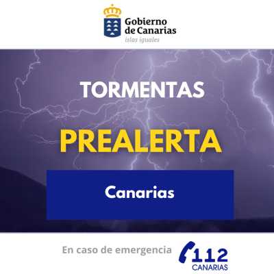 El Gobierno de Canarias declara la situación de prealerta por tormentas en todas las islas