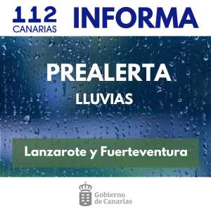 El Gobierno de Canarias declara la prealerta por lluvia en Lanzarote y Fuerteventura