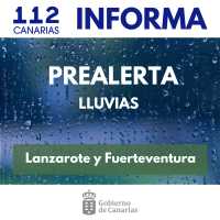 El Gobierno de Canarias declara la prealerta por lluvia en Lanzarote y Fuerteventura