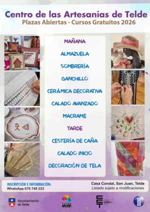 La artesanía vuelve a cobrar vida en Telde con una nueva oferta de cursos gratuitos
